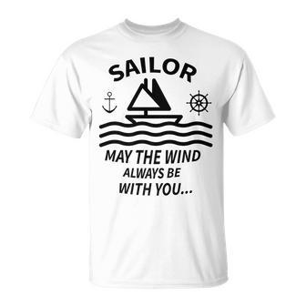 Sailor Design Ocean Anchor Sring Wheel Sail Unisex T-Shirt | Mazezy