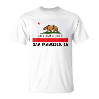 San Francisco California Usa Flag Souvenir T-Shirt | Mazezy CA