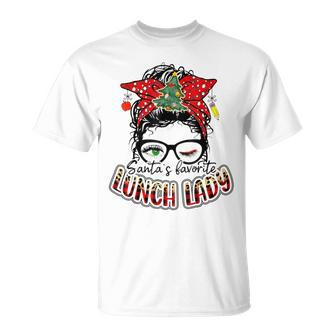 Santa's Favorite Lunch Lady I Love Being A Lunch Lady Love T-Shirt - Monsterry UK