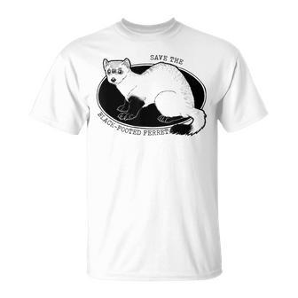 Save The American Ferret Black-Footed Ferret T-Shirt | Mazezy