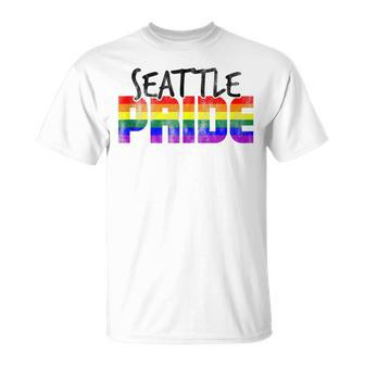 Seattle Pride Lgbtq Flag Unisex T-Shirt | Mazezy