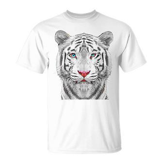Siberian White Bengal Tiger T-Shirt | Mazezy