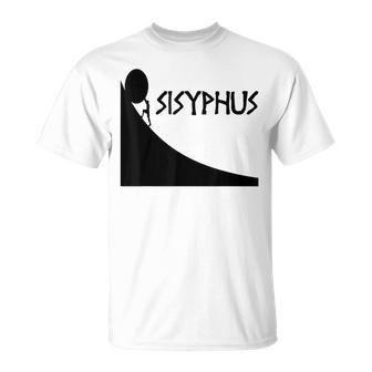 Sisyphus Greek Mythology Ancient Greece Graphic T-Shirt | Mazezy AU