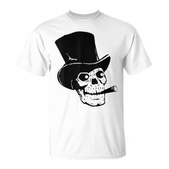 Skull With Top Hat And Cigar Standard T Cigar T-Shirt | Mazezy