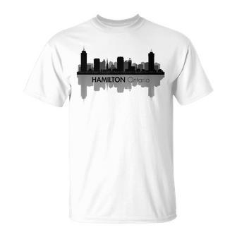 Skyline Of Hamilton Ontario | City Pride Skyline Unisex T-Shirt | Mazezy
