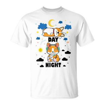 Sleep All Day Play Games All Night Dog Night Corgi Pc Gamer Unisex T-Shirt | Mazezy