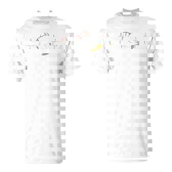 Snow Kiting Heartbeat Retro Ecg Ekg T-Shirt | Mazezy