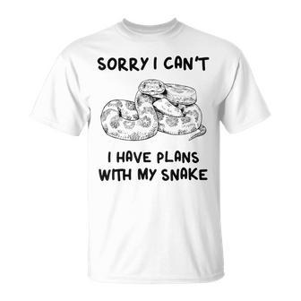 Sorry I Cant I Have Plans With My Snake Corn Snake Unisex T-Shirt - Seseable