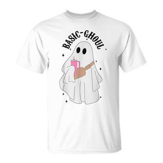 Spooky Season Cute Ghost Halloween Costume Basic Ghoul T-Shirt | Mazezy UK