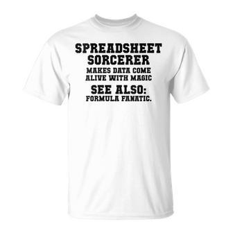 Spreadsheet Sorcerer Makes Data Come Alive With Magic T-Shirt | Mazezy