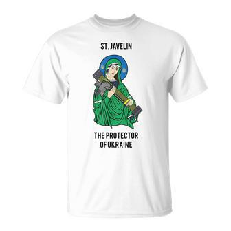 St Javelin Nla The Protector Of Ukraine I Stand For Ukraine Ukraine Funny Gifts Unisex T-Shirt | Mazezy