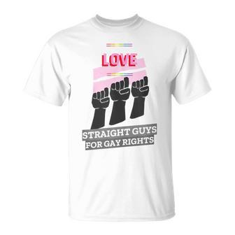 Straight Guys For Gay Rights - Lgbt Pride Parade Fest Unisex T-Shirt | Mazezy