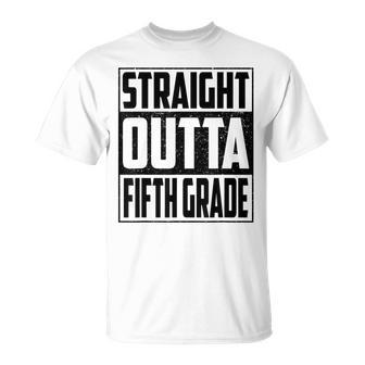 Straight Outta Fifth Grade School Graduate 2022 Fifth Grade Unisex T-Shirt | Mazezy
