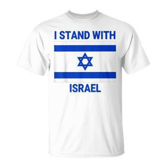 Support Israel I Stand With Israel Israeli Flag T-Shirt - Thegiftio UK