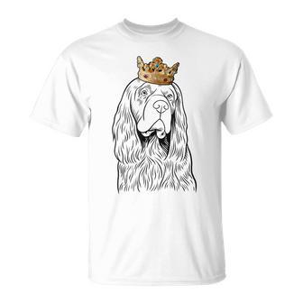 Sussex Spaniel Dog Wearing Crown T-Shirt | Mazezy AU
