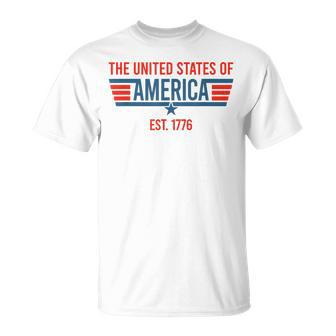 The United States Of America Est July 4Th 1776 Patriotic Usa Unisex T-Shirt | Mazezy