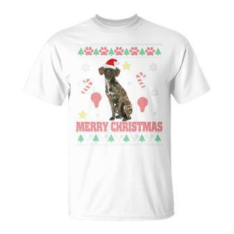 Treeing Tennessee Brindle Dog Santa Ugly Costume Xmas T-Shirt | Mazezy
