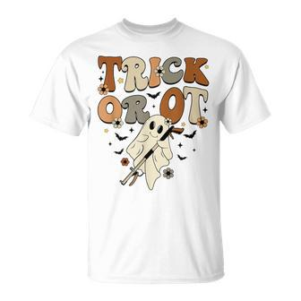 Trick Or Occupational Therapy Ot Ghost Halloween Costume T-Shirt - Monsterry