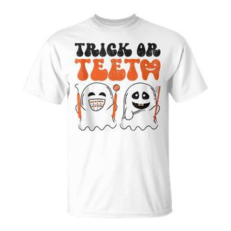 Trick Or Th Funny Dental Halloween Costume Spooky Dentist Unisex T-Shirt | Mazezy