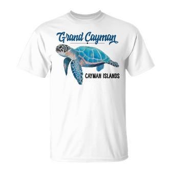 Turtle Grand Cayman Islands Tuna Stingray Blue Souvenir T-Shirt | Mazezy