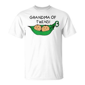 Two Peas In A Pod Grandma Of Twins Unisex T-Shirt | Mazezy