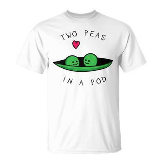 Two Peas In A Pod Two Peas Vegan Gift Unisex T-Shirt | Mazezy