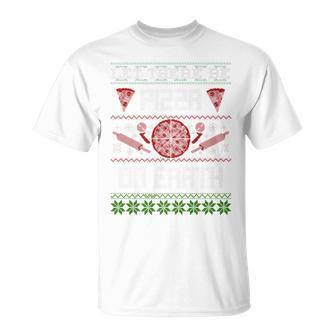 Ugly Christmas Sweater Let There Be Pizza On Earth T-Shirt | Mazezy