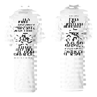 Never Underestimate Old Man On Bicycle Cyclist Cycling T-Shirt | Mazezy