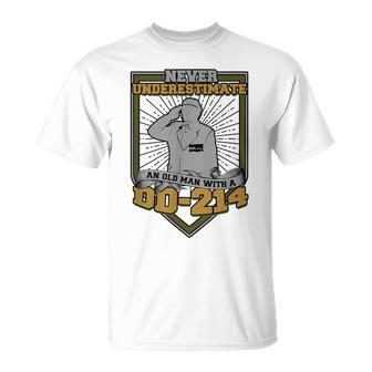 Never Underestimate An Old Man With A Dd-214 Air Force T-Shirt - Seseable