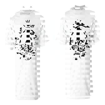 Vegan Animal Rights Peace Sign Paw Tree Root Footprint Gift Unisex T-Shirt | Mazezy