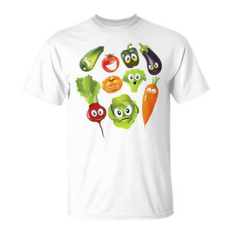 Vegetables Cute Veggie Vegan Lovers T-Shirt | Mazezy