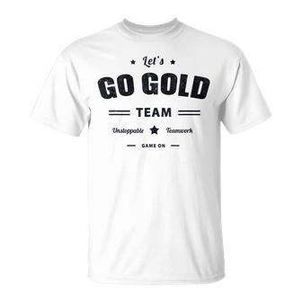 Vintage Let' Go Team Gold Summer Camp Team Color War Game T-Shirt - Monsterry AU