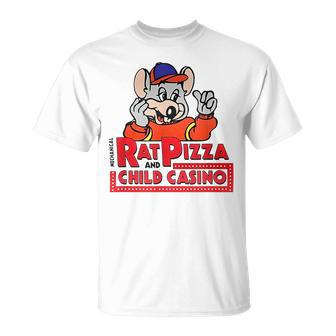 Vintage Mechanical Rat Pizza And Child Casino Mouse T-shirt - Thegiftio UK
