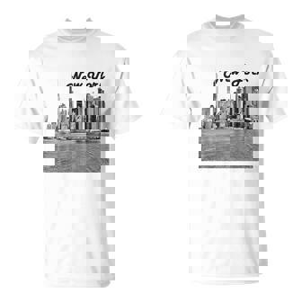 Vintage New York City Skyline Downtown Souvenirs T-Shirt | Mazezy