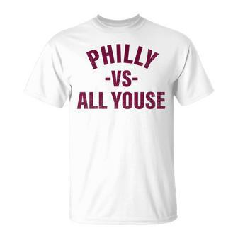 Vintage Philly Vs All Youse Guys Philadelphia Slang T-Shirt - Monsterry UK