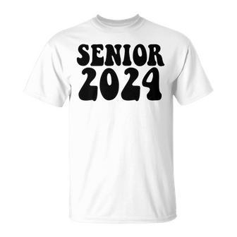 Vintage Senior 2024 Class Of 2024 Highschool Graduation Gift Unisex T-Shirt | Mazezy