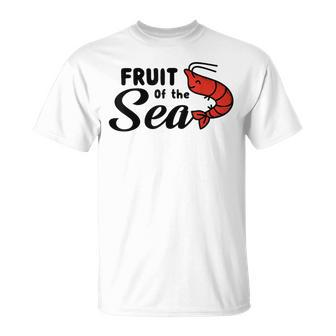 Vintage Shrimp Fruit Of The Sea Shrimp Anime Funny Shrimps Unisex T-Shirt | Mazezy