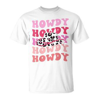 Vintage White Howdy Rodeo Western Hat Southern Cowgirl Unisex T-Shirt | Mazezy