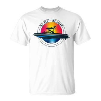 Wakeboard Boat My Boat My Rules Wakeboarding T-Shirt | Mazezy