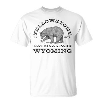 Yellowstone National Park Bear Wyoming Hike Outdoors Unisex T-Shirt | Mazezy