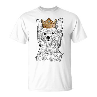 Yorkshire Terrier Dog Wearing Crown Yorkie Dog T-Shirt | Mazezy