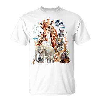 Zoo Animals Wildlife Birthday Party Animal Safari Jungle T-shirt - Thegiftio UK