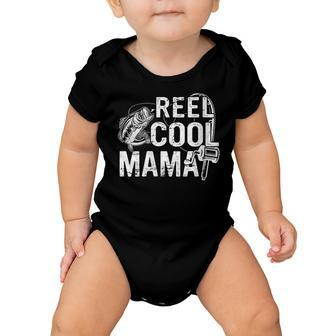 Distressed Reel Cool Mama Fishing Mothers Day Gift For Womens Gift For Women Baby Onesie | Mazezy