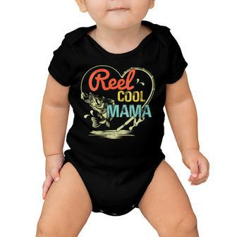 Reel Cool Mama Fishing Mothers Day For Gift For Womens Gift For Women Baby Onesie | Mazezy