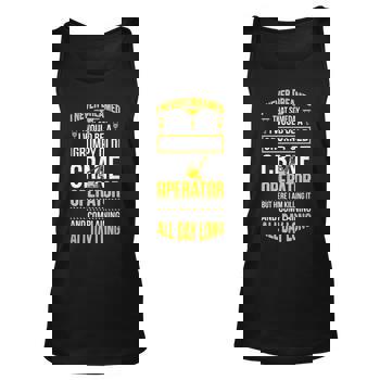 Crane Operator Grumpy Old Crane Driver Men's Back Print T