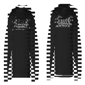 Power Electronics Electrical Engineer Back Print Long Sleeve T