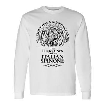 Proud Italian Spinone Guardian Angel Dog Saying Dog Mens Back 