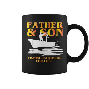 Father And Son Matching S Fishing Partners For Life Men's Back Print  T-shirt