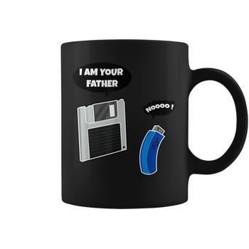 Floppy Disc And Usb Stick I Am Your Father Noo Fun Coffee Mug by