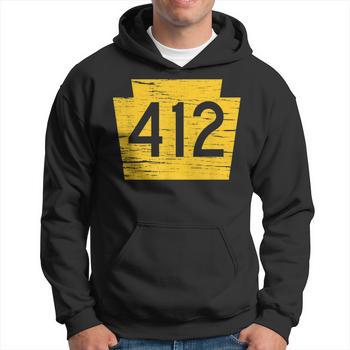 Pittsburgh Tshirt 412 City Skyline Yellow Pittsburgh T-Shirt